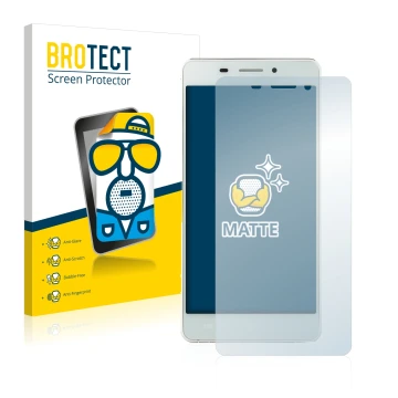 Vorderseite einer Produktverpackung mit dem Markenlogo BROTECT. Daneben ist das Gerät Doogee Ibiza F2 mit dem zugehörigen Disp