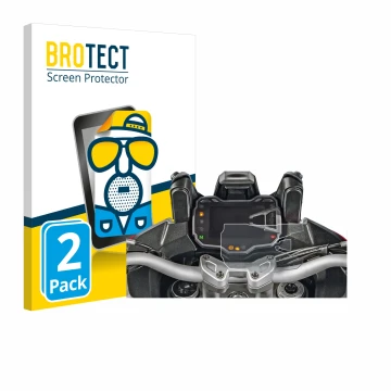 Vorderseite einer Produktverpackung mit dem Markenlogo BROTECT. Daneben ist das Gerät Ducati Multistrada 1200S 2015 Tachoanzei