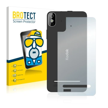 Vorderseite einer Produktverpackung mit dem Markenlogo BROTECT. Daneben ist das Gerät Kodak IM5 Rückseite mit dem zugehörigen 