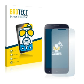 Vorderseite einer Produktverpackung mit dem Markenlogo BROTECT. Daneben ist das Gerät Landvo L8 mit dem zugehörigen Displaysch