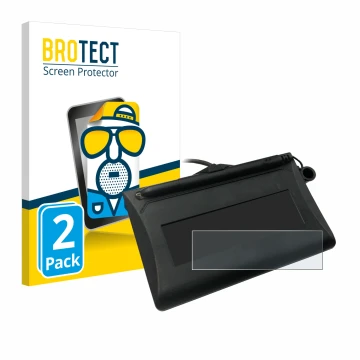 Vorderseite einer Produktverpackung mit dem Markenlogo BROTECT. Daneben ist das Gerät Topaz T-LBK460-HSB-R mit dem zugehörigen