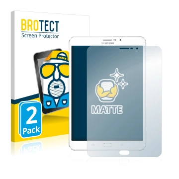 Vorderseite einer Produktverpackung mit dem Markenlogo BROTECT. Daneben ist das Gerät Samsung Galaxy Tab Tab S2 8.0 LTE mit de