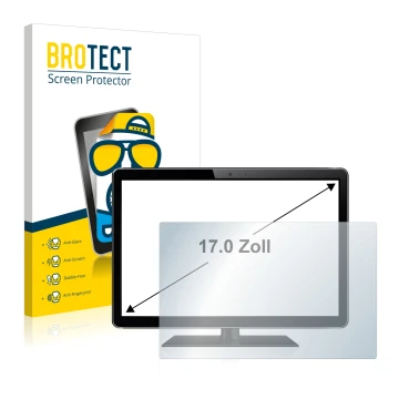 Vorderseite einer Produktverpackung mit dem Markenlogo BROTECT. Daneben ist das Gerät mit dem zugehörigen Displayschutz abgebi