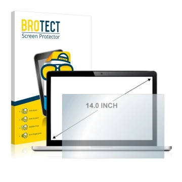 Vorderseite einer Produktverpackung mit dem Markenlogo BROTECT. Daneben ist das Gerät mit dem zugehörigen Displayschutz abgebi