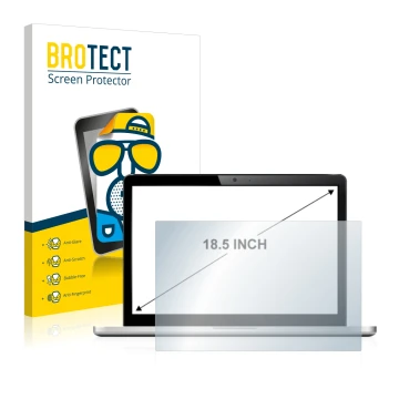 Vorderseite einer Produktverpackung mit dem Markenlogo BROTECT. Daneben ist das Gerät mit dem zugehörigen Displayschutz abgebi
