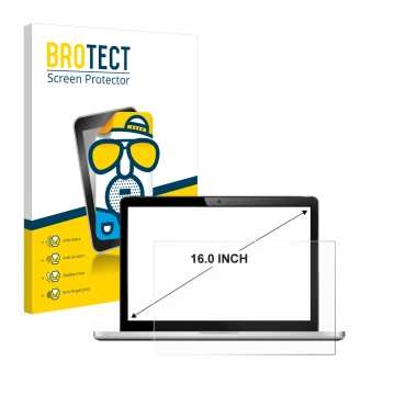 Vorderseite einer Produktverpackung mit dem Markenlogo BROTECT. Daneben ist das Gerät mit dem zugehörigen Displayschutz abgebi