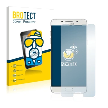 Vorderseite einer Produktverpackung mit dem Markenlogo BROTECT. Daneben ist das Gerät Samsung Galaxy A5 2016 mit dem zugehörig