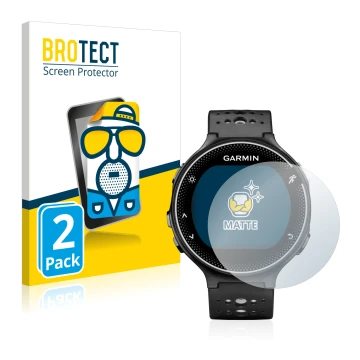 Vorderseite einer Produktverpackung mit dem Markenlogo BROTECT. Daneben ist das Gerät Garmin Forerunner 230 mit dem zugehörige