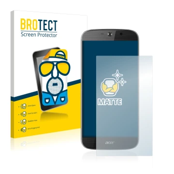 Vorderseite einer Produktverpackung mit dem Markenlogo BROTECT. Daneben ist das Gerät Acer Liquid Jade Primo mit dem zugehörig