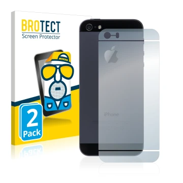 Vorderseite einer Produktverpackung mit dem Markenlogo BROTECT. Daneben ist das Gerät Apple iPhone SE 2016 Rückseite (gesamte 