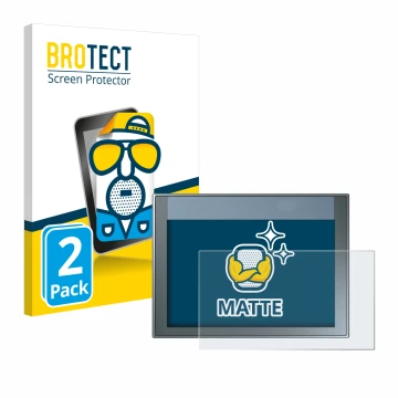 Vorderseite einer Produktverpackung mit dem Markenlogo BROTECT. Daneben ist das Gerät Siemens Simatic HMI KTP 700 Basic mit de