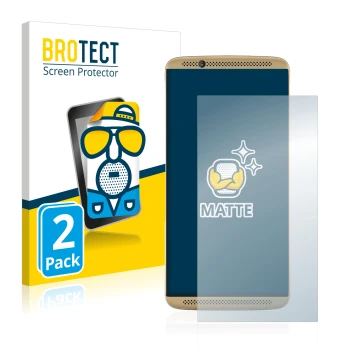 Vorderseite einer Produktverpackung mit dem Markenlogo BROTECT. Daneben ist das Gerät ZTE Axon 7 mit dem zugehörigen Displaysc