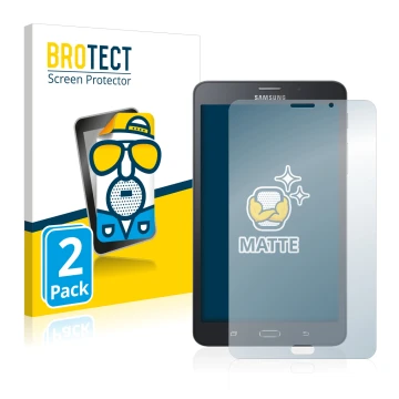 Vorderseite einer Produktverpackung mit dem Markenlogo BROTECT. Daneben ist das Gerät Samsung Galaxy Tab A6 7.0 4G mit dem zug