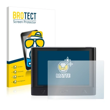 Vorderseite einer Produktverpackung mit dem Markenlogo BROTECT. Daneben ist das Gerät Coyote Mini mit dem zugehörigen Displays