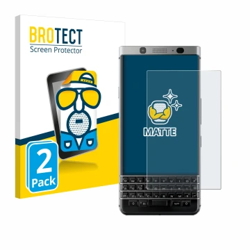 Vorderseite einer Produktverpackung mit dem Markenlogo BROTECT. Daneben ist das Gerät BlackBerry Keyone mit dem zugehörigen Di
