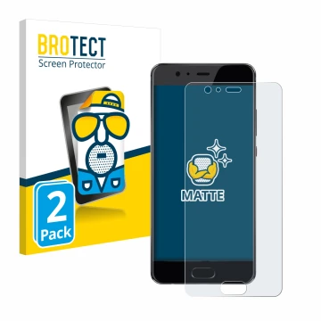 Vorderseite einer Produktverpackung mit dem Markenlogo BROTECT. Daneben ist das Gerät Huawei P10 Plus mit dem zugehörigen Disp