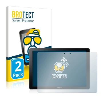 Vorderseite einer Produktverpackung mit dem Markenlogo BROTECT. Daneben ist das Gerät Samsung Galaxy Book 12 mit dem zugehörig