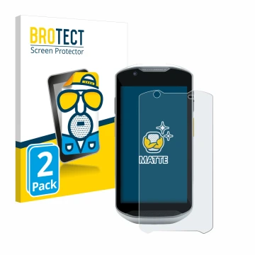 Vorderseite einer Produktverpackung mit dem Markenlogo BROTECT. Daneben ist das Gerät Zebra TC56 mit dem zugehörigen Displaysc