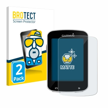 Vorderseite einer Produktverpackung mit dem Markenlogo BROTECT. Daneben ist das Gerät Garmin Edge Explore 820 mit dem zugehöri