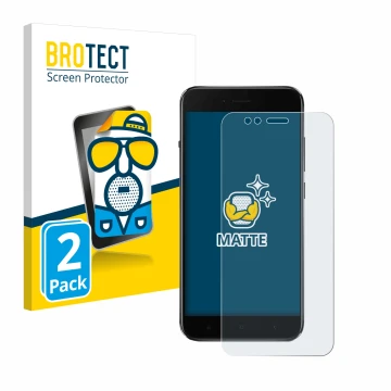 Vorderseite einer Produktverpackung mit dem Markenlogo BROTECT. Daneben ist das Gerät Xiaomi Mi A1 mit dem zugehörigen Display