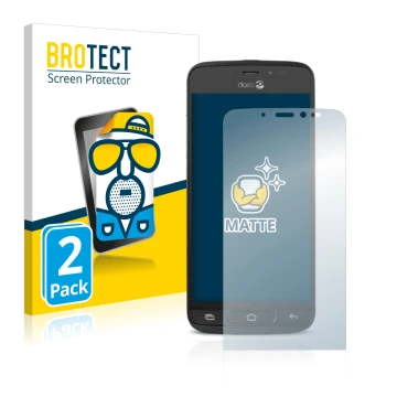 Vorderseite einer Produktverpackung mit dem Markenlogo BROTECT. Daneben ist das Gerät Doro 8040 mit dem zugehörigen Displaysch