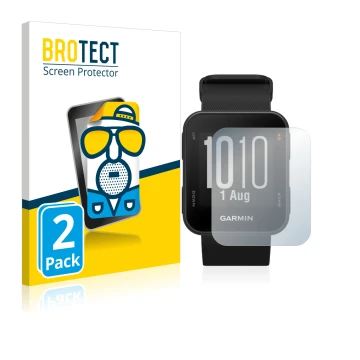 Vorderseite einer Produktverpackung mit dem Markenlogo BROTECT. Daneben ist das Gerät Garmin Approach S10 mit dem zugehörigen 