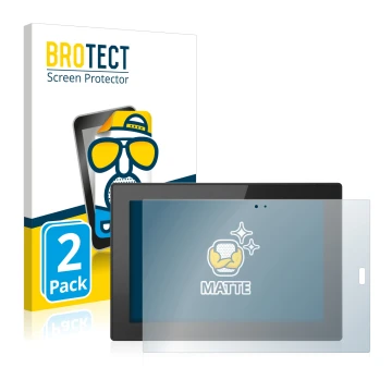 Vorderseite einer Produktverpackung mit dem Markenlogo BROTECT. Daneben ist das Gerät Lenovo Tablet 10 (3. Gen.) mit dem zugeh