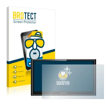 Vorderseite einer Produktverpackung mit dem Markenlogo BROTECT. Daneben ist das Gerät Kenwood DMX7018DABS mit dem zugehörigen 