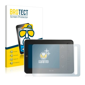 Vorderseite einer Produktverpackung mit dem Markenlogo BROTECT. Daneben ist das Gerät ISDT BG-8S mit dem zugehörigen Displaysc