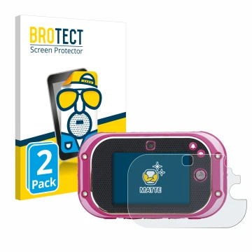 Vorderseite einer Produktverpackung mit dem Markenlogo BROTECT. Daneben ist das Gerät Vtech Kidizoom Touch 5.0 2018 mit dem zu
