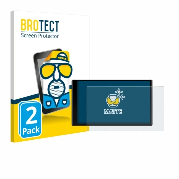 Vorderseite einer Produktverpackung mit dem Markenlogo BROTECT. Daneben ist das Gerät Garmin DriveTrack 71 mit dem zugehörigen