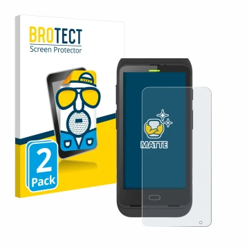 Vorderseite einer Produktverpackung mit dem Markenlogo BROTECT. Daneben ist das Gerät Honeywell Dolphin CT40 mit dem zugehörig