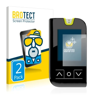 Vorderseite einer Produktverpackung mit dem Markenlogo BROTECT. Daneben ist das Gerät Mylife Unio Neva mit dem zugehörigen Dis