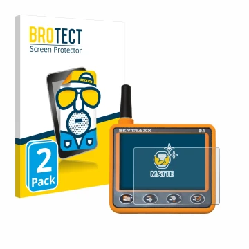 Vorderseite einer Produktverpackung mit dem Markenlogo BROTECT. Daneben ist das Gerät Skytraxx 2.1 Vario mit dem zugehörigen D