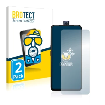 Vorderseite einer Produktverpackung mit dem Markenlogo BROTECT. Daneben ist das Gerät Oppo F11 Pro mit dem zugehörigen Display