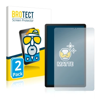 Vorderseite einer Produktverpackung mit dem Markenlogo BROTECT. Daneben ist das Gerät Samsung Galaxy Tab S5e LTE 2019 mit dem 