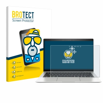 Vorderseite einer Produktverpackung mit dem Markenlogo BROTECT. Daneben ist das Gerät HP EliteBook x360 1030 G3 mit dem zugehö