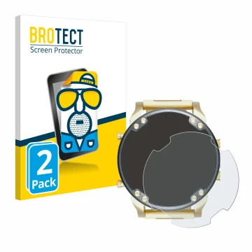 Vorderseite einer Produktverpackung mit dem Markenlogo BROTECT. Daneben ist das Gerät Diesel DZ7333 Mr. Daddy 2.0 mit dem zuge