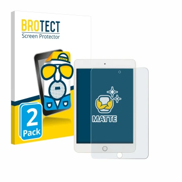 Vorderseite einer Produktverpackung mit dem Markenlogo BROTECT. Daneben ist das Gerät Apple iPad Mini 5 2019 (5. Gen.) mit dem