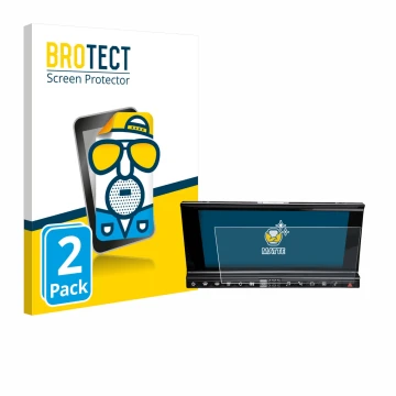 Vorderseite einer Produktverpackung mit dem Markenlogo BROTECT. Daneben ist das Gerät DS 7 Crossback Infotainmentsystem mit de