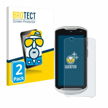 Vorderseite einer Produktverpackung mit dem Markenlogo BROTECT. Daneben ist das Gerät Zebra TC52-HC mit dem zugehörigen Displa