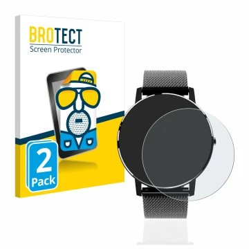 Vorderseite einer Produktverpackung mit dem Markenlogo BROTECT. Daneben ist das Gerät Holalei Fitness Tracker 1.3