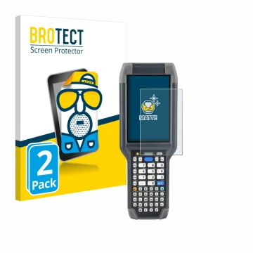 Vorderseite einer Produktverpackung mit dem Markenlogo BROTECT. Daneben ist das Gerät Honeywell Dolphin CK65 mit dem zugehörig