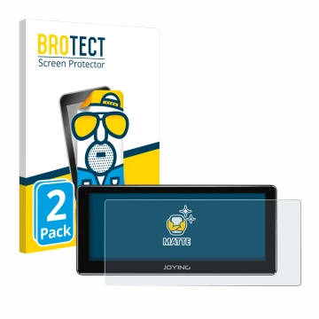 Vorderseite einer Produktverpackung mit dem Markenlogo BROTECT. Daneben ist das Gerät Joying 4G Car Radio 8.8