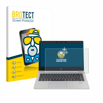 Vorderseite einer Produktverpackung mit dem Markenlogo BROTECT. Daneben ist das Gerät HP EliteBook 840 G5 Non-Touch mit dem zu