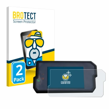 Vorderseite einer Produktverpackung mit dem Markenlogo BROTECT. Daneben ist das Gerät KTM 125 / 390 Duke 2017+ mit dem zugehör