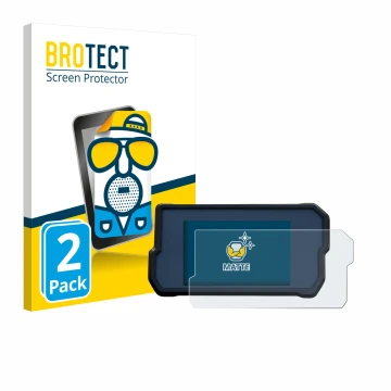 Vorderseite einer Produktverpackung mit dem Markenlogo BROTECT. Daneben ist das Gerät KTM 790 Adventure 2019+ mit dem zugehöri