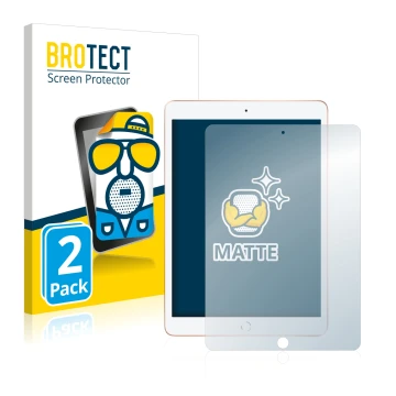 Vorderseite einer Produktverpackung mit dem Markenlogo BROTECT. Daneben ist das Gerät Apple iPad 10.2