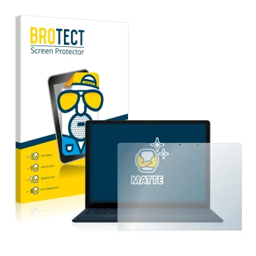 Vorderseite einer Produktverpackung mit dem Markenlogo BROTECT. Daneben ist das Gerät Microsoft Surface Laptop 3 13.5