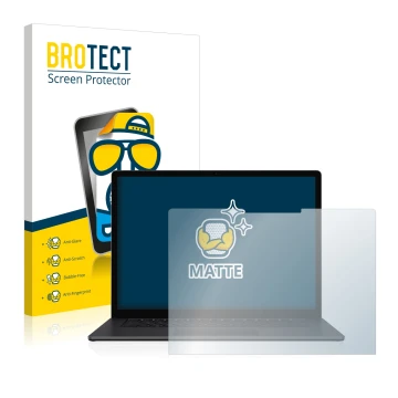 Vorderseite einer Produktverpackung mit dem Markenlogo BROTECT. Daneben ist das Gerät Microsoft Surface Laptop 3 15